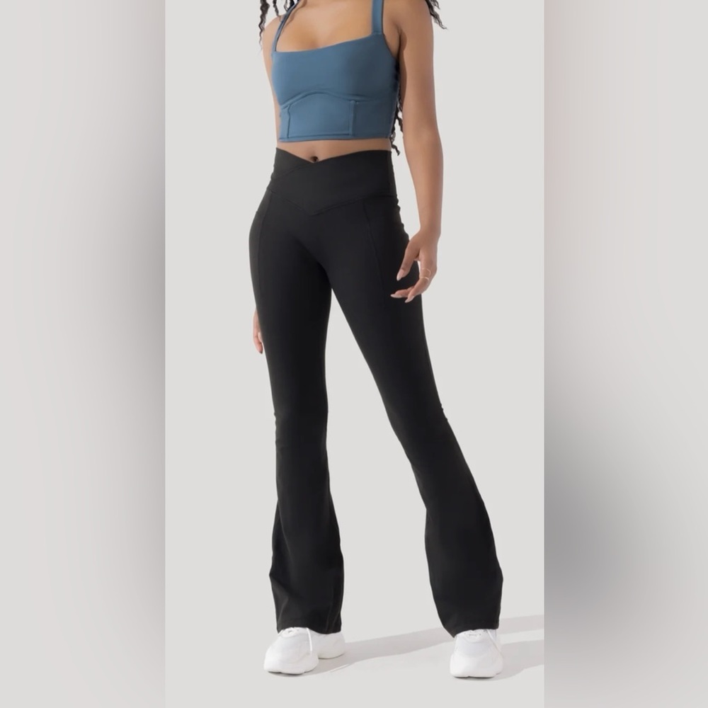 Popflex Active Criss Criss Hourglass Flared Leg Leggings size 1x